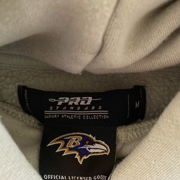 Baltimore Ravens Pro Standard Neutral Fleece Pullover Hoodie - Tan - Picture 5 of 8